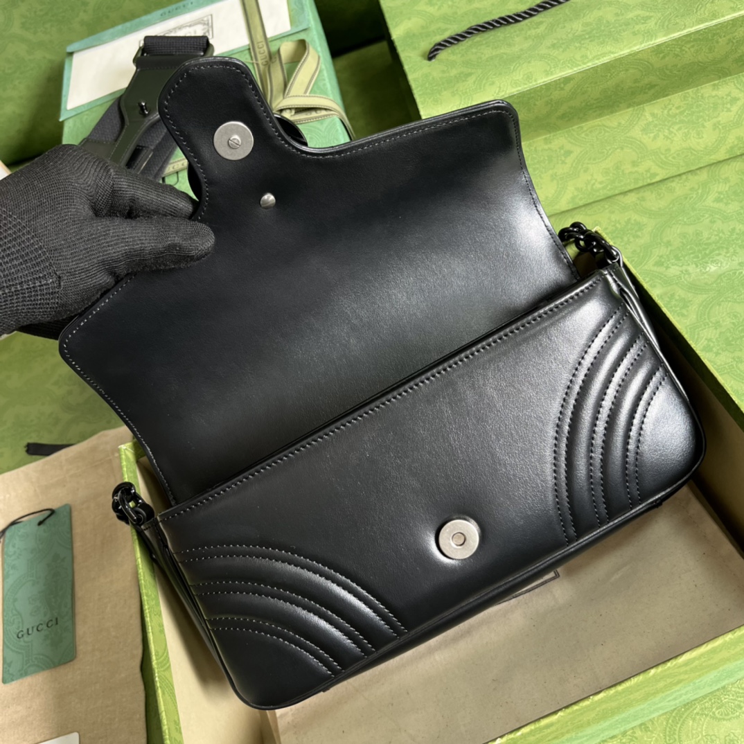 GG Marmont shoulder bag 734814 Black - 26x13x7cm