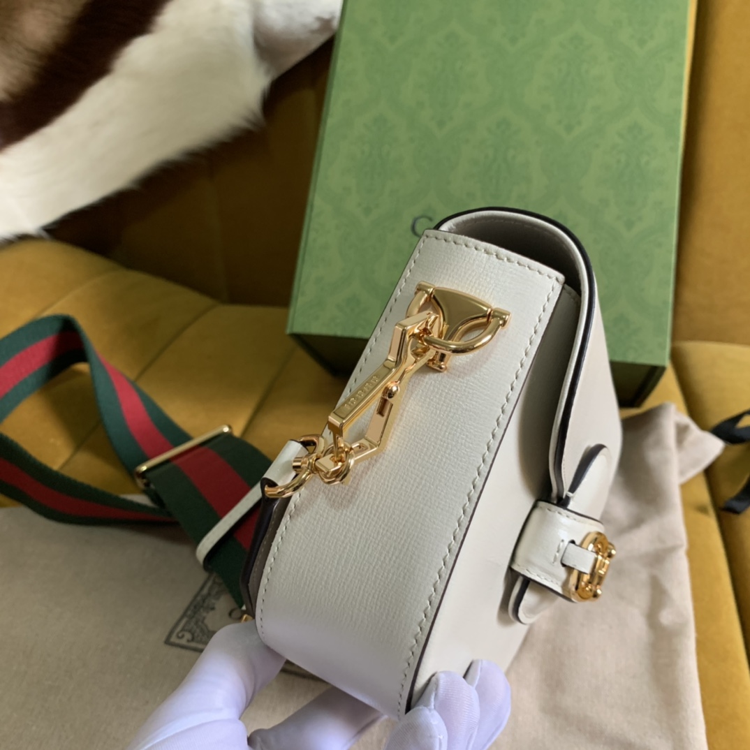 Gvc*1 horsebit 1955 mini bag white 658574 - 20.5x14.5x5cm