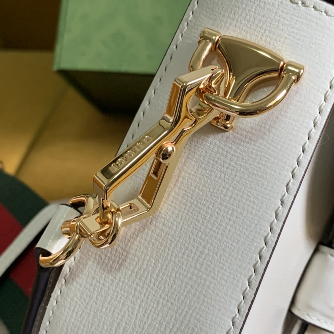 Gvc*1 horsebit 1955 mini bag white 658574 - 20.5x14.5x5cm