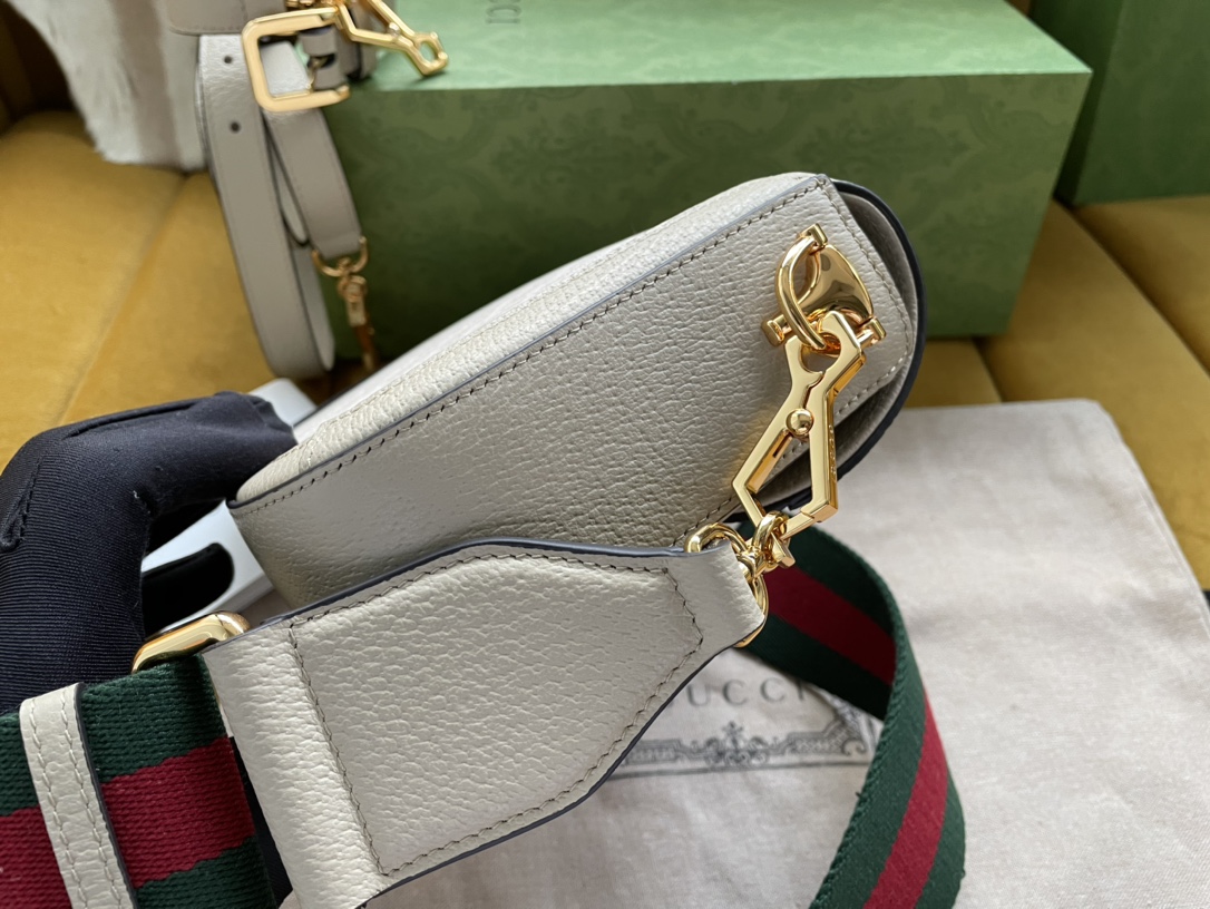 Gvc*1 horsebit 1955 mini bag light beige gg svp*me canvas ‎658574 - 20.5x14.5x5cm