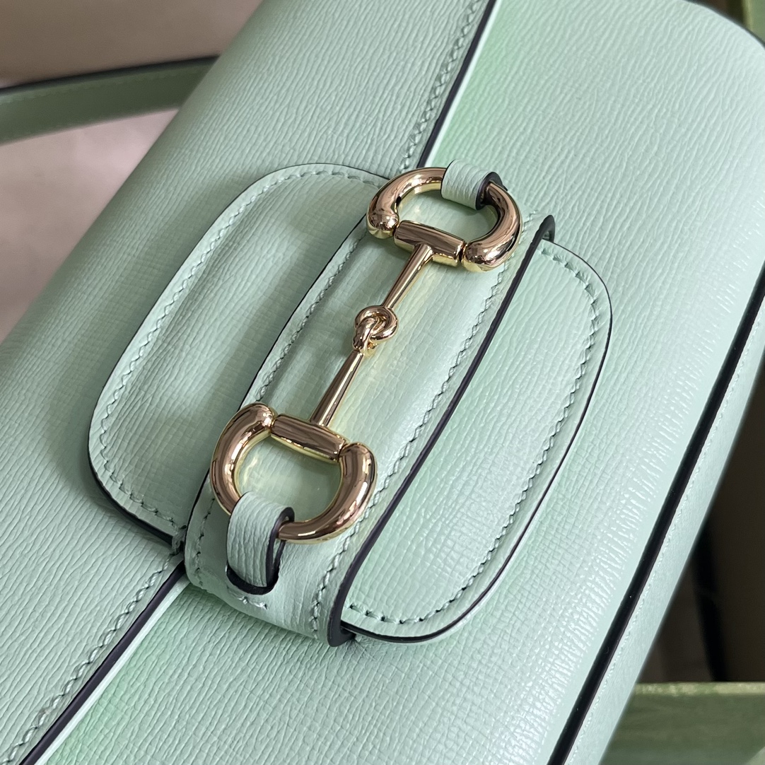 Gvc*1 horsebit 1955 small green leather 735178 - 24×13×6 cm