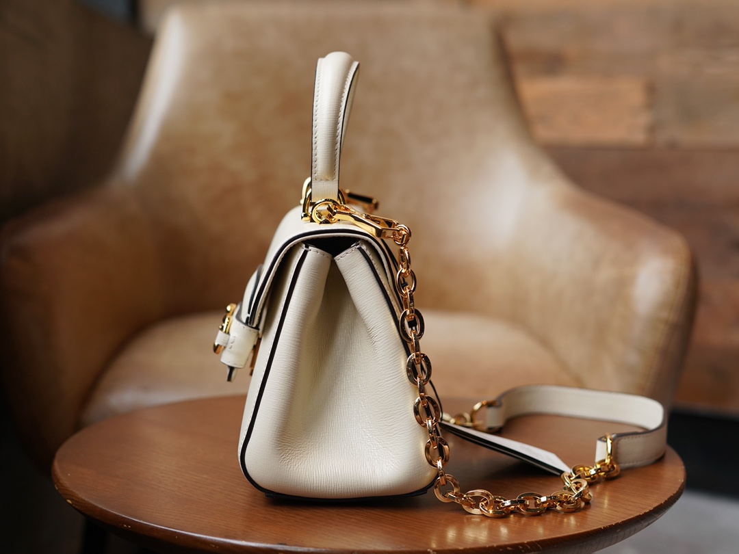 Gvc*1 horsebit 1955 small bag white 703848 - 22x16x10.5cm