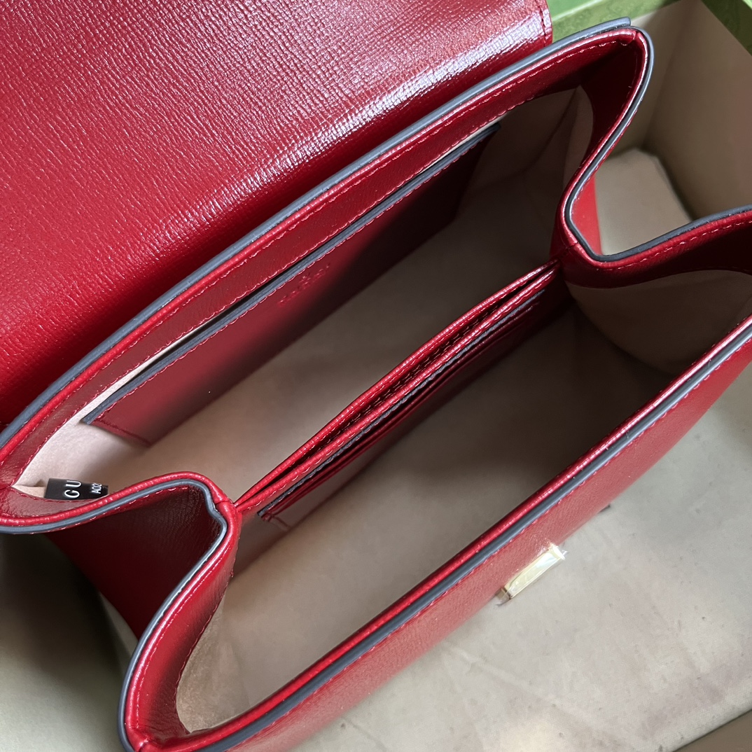Gvc*1 horsebit 1955 small bag red 703848 - 22x16x10.5cm