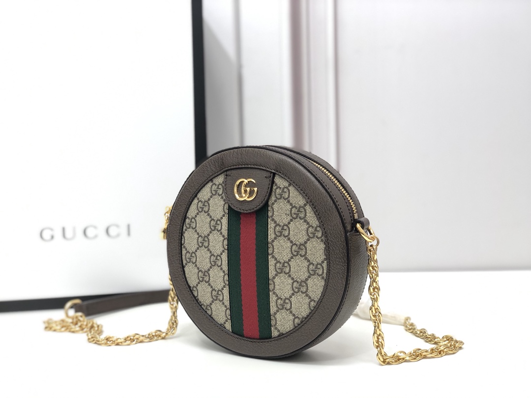 Gvc*1 ophidia mini gg round shoulder bag 550618 - 18x18x4.5cm