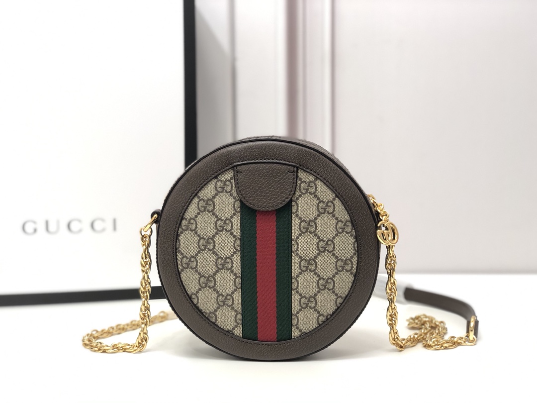Gvc*1 ophidia mini gg round shoulder bag 550618 - 18x18x4.5cm