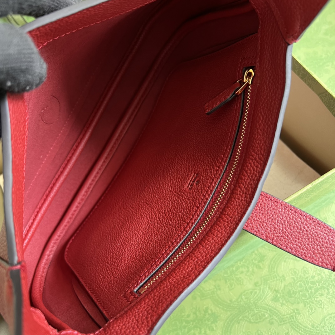 Gvc*1 jackie 1961 small natural grain bag red 636709- 27.5 x 19 x 4cm