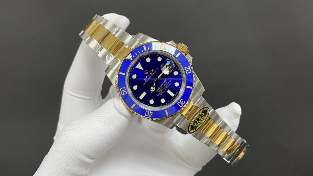 r01ex oyster perpetual submariner 40mm G01den and blue