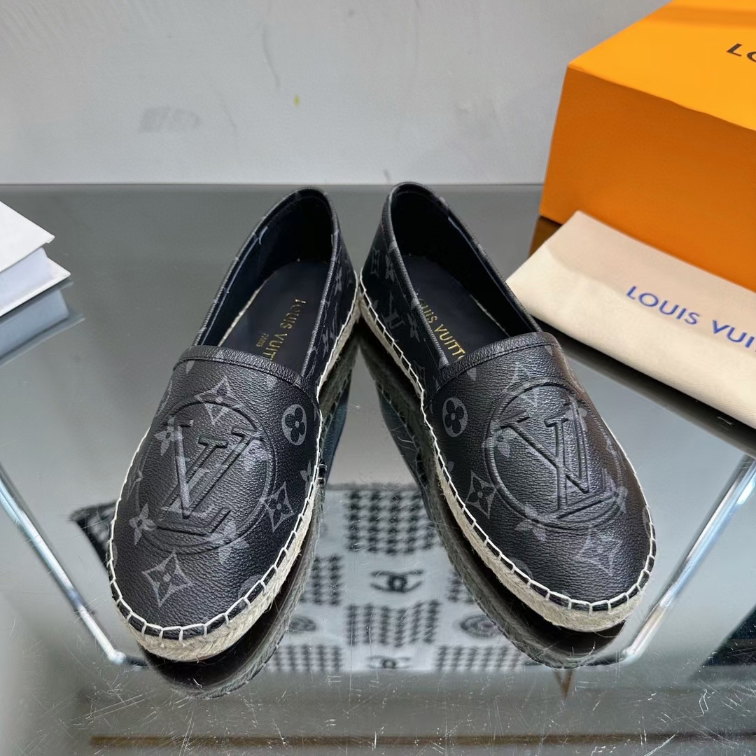 LV flat black shoes 35-42